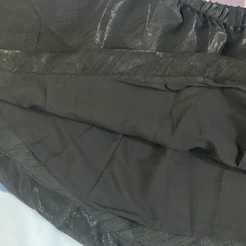 Shimmery silky flaired black mini skirt,new with tags - Picture 3 of 3